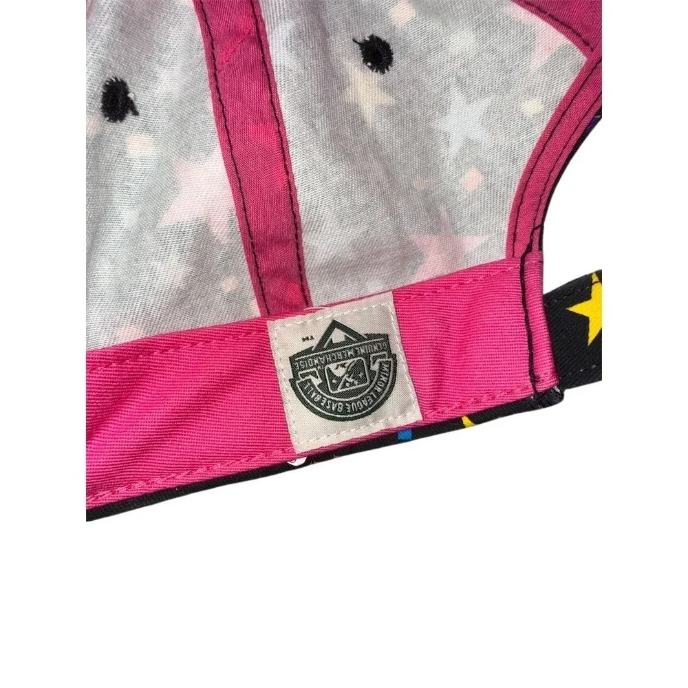 N47 Twins Youth Adjustable Baseball Cap‎ Stars Pink Brim Size M baseball hat